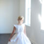 First Communion Dress In Pure Silk Or Flower Girl Dress, thumbnail 3 of 4