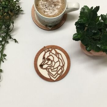 Layered Wooden Animal Coaster Sets, 8 of 11