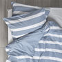 Blue Reversible Thin Striped Bedding Set, thumbnail 1 of 3