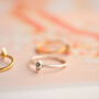 Personalised Simple Duo Birthstone Stacking Ring, thumbnail 6 of 9