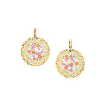 Woven Disc French Hooks Earrings, 2 of 3