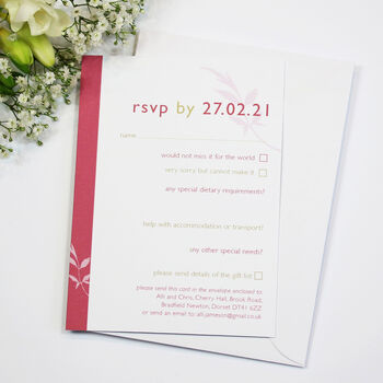 Initial Letters Floral Wedding Invitation Set, 6 of 6
