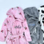 Personalised Robe Dressing Gown Animal Print Baby Gift, thumbnail 3 of 8