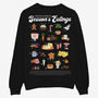 Season's Eatings Graphic Christmas Jumper In Black, thumbnail 1 of 2