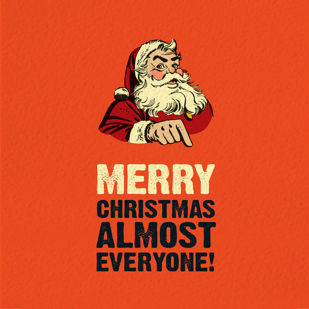 Santa's Naughty List' Funny Christmas Card By The Typecast Gallery |  