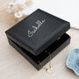 Personalised Luxury Black Square Jewellery Box, thumbnail 1 of 6