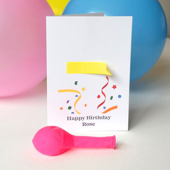 Personalised Happy Birthday Balloon Card, 4 of 4