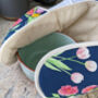 Luxury Floral Tulip And Peony Oven Gloves, thumbnail 3 of 7