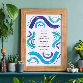 Wild High Wild Swimming Poem Art Print, 4 of 4