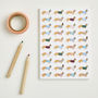 Long Dog Pattern Notebook In A6 And A5 Size, thumbnail 2 of 8