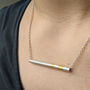 Silver Gold Everyday Textured Pendant Necklace, thumbnail 5 of 10