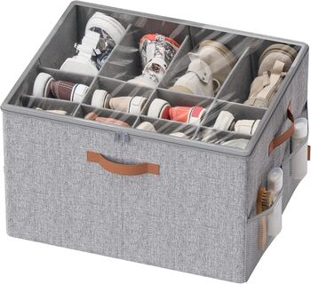 Shoe Organiser Box With Dividers And Cover, 5 of 6