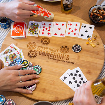 Personalised Poker Night Rotatable Serving Board, 6 of 6
