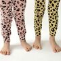 Dusty Pink “Leopard Spot” Organic Cotton Leggings, thumbnail 7 of 8