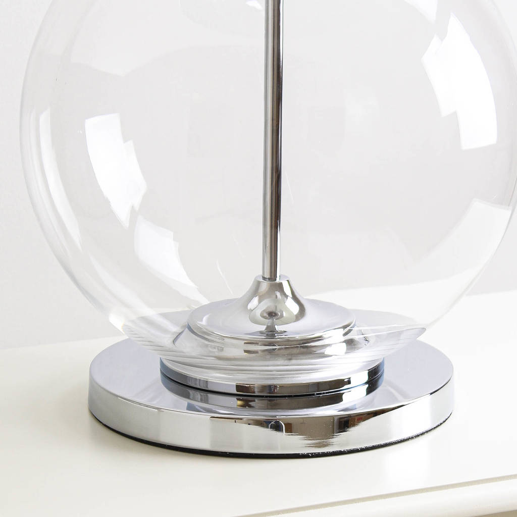 Large Round Glass Table Lamp By Marquis & Dawe | notonthehighstreet.com
