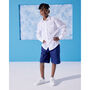 Milan Boys Cotton Linen Shirt – White, thumbnail 1 of 3