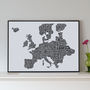 Europe Gastronomy Map Print, thumbnail 1 of 5
