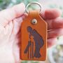 Cricket Lover's Leather Key Ring, thumbnail 1 of 12