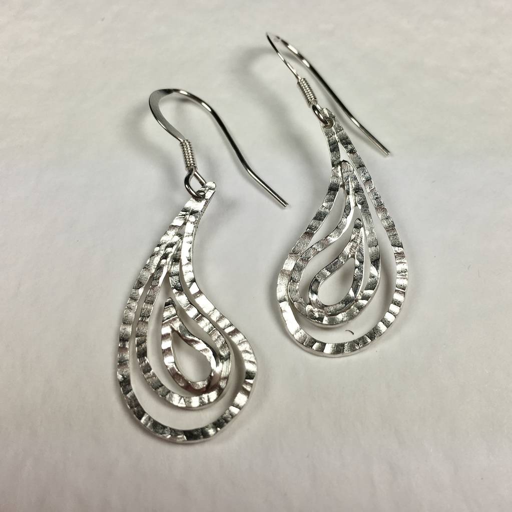 Hamered Sterling silver Earrings Angie