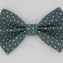 Teal Blue Star Dog Bow Tie, thumbnail 2 of 4