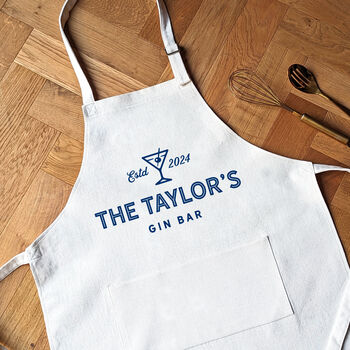 Personalised Cocktail Bar Apron Home Gin Bar Gift, 3 of 6