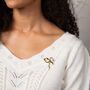 Gold Plated Ribbon Bow Brooch, thumbnail 1 of 4