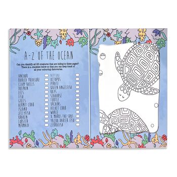 A To Z Of The Ocean Colouring In Postcard Set, 3 of 3