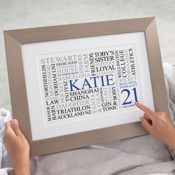 Personalised 21st Birthday Word Art Print, 4 of 12
