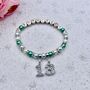 Birthday Bracelet Personalised With Name. Age Gift, thumbnail 2 of 12