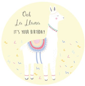 Ooh La Llama Happy Birthday Lollipop, 2 of 4