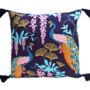 Luxe Embroidered Peacock Cushion, thumbnail 3 of 3