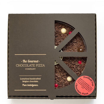 Football Red 7inch Milk Chocolate Pizza, 2 of 2