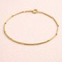 Solid Gold Interval Chain Bracelet, thumbnail 1 of 3