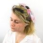 Flamingo Print Silk Skinny Minnie Hair Scarf, thumbnail 3 of 7