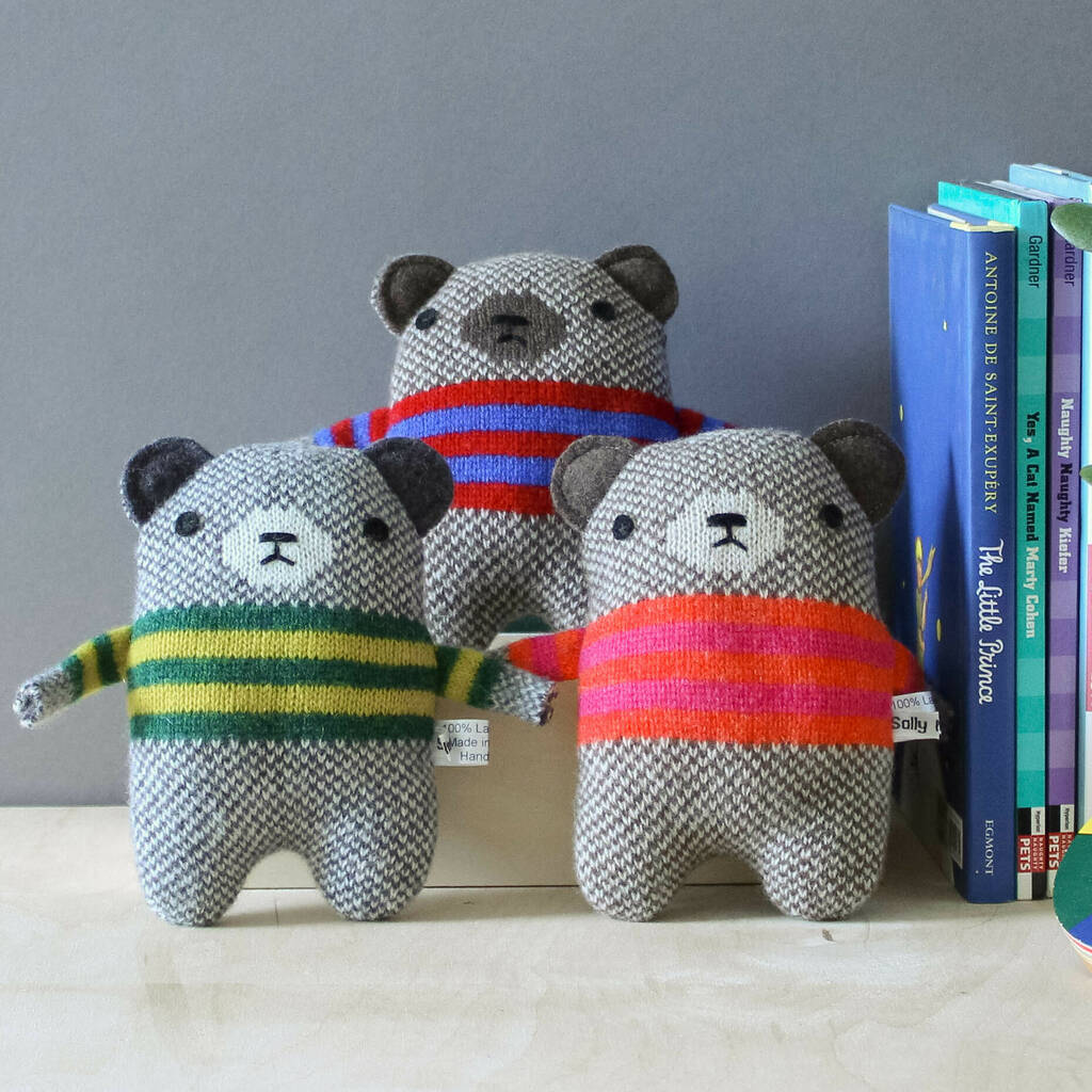 Image of Knitted Lambswool Mini Bear