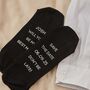 Personalised Navy Sole Best Man Message Socks, thumbnail 1 of 4