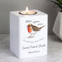 Personalised Robins Appear Memorial Tea Light Holder, thumbnail 4 of 4
