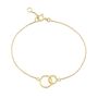 Kelso Yellow Gold Plated Interlinking Rings Bracelet, thumbnail 3 of 4
