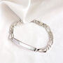 Personalised Sterling Silver Figaro Identity Bracelet, thumbnail 1 of 4