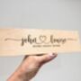 Personalised Engraved Wooden Sign – Slim Plywood ‘Home Sweet Home’ Plaque With Names, thumbnail 4 of 4