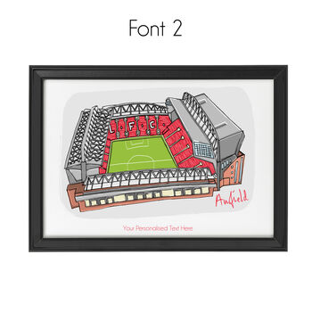 Personalised Anfield Print, Liverpool Fc, 3 of 6