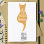 'A Cat Makes A House A Home' Greetings Card, thumbnail 1 of 6