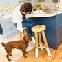 Natural Wood Bar Stool With White Legs, thumbnail 5 of 5
