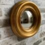 24cm Gold Convex Wall Mirror Porthole Fisheye Design, thumbnail 2 of 6
