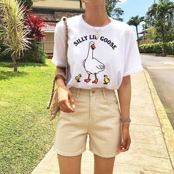 'Silly Lil Goose' Cute Cottagecore Tee, 2 of 9