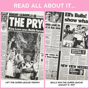 Bradford Bulls Personalised Gift Newspaper Book, 8 of 12