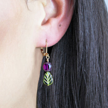 Berry And Leaf Earrings, 2 of 6