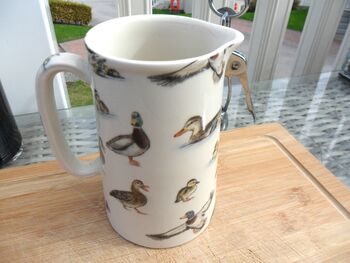 Medium Earthenware Jug In Ducks And Mallards Design, 7 of 9