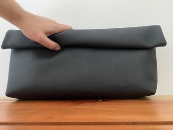 Minimalistic Clutch, Envelope Bag, Minimalist Purse, Black Pouch, 3 of 5