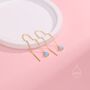 Tiny Blue Opal Coin Ear Threader Earrings, thumbnail 4 of 9